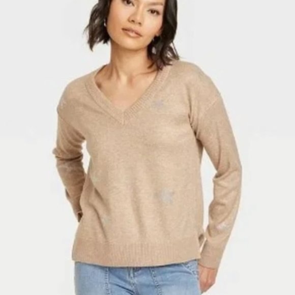 Knox Rose Sweaters - Knox Rose Embellished Star Sweater Size XXL